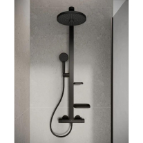 Coloană de duș termostatată Ideal Standard Ceratherm Alu+, 2 jeturi, negru mat